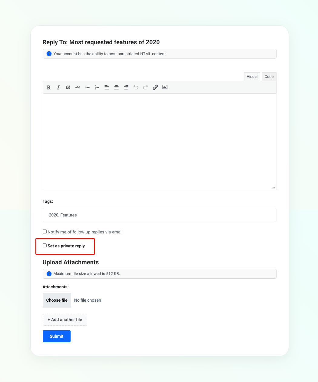 Forumax single post with replies