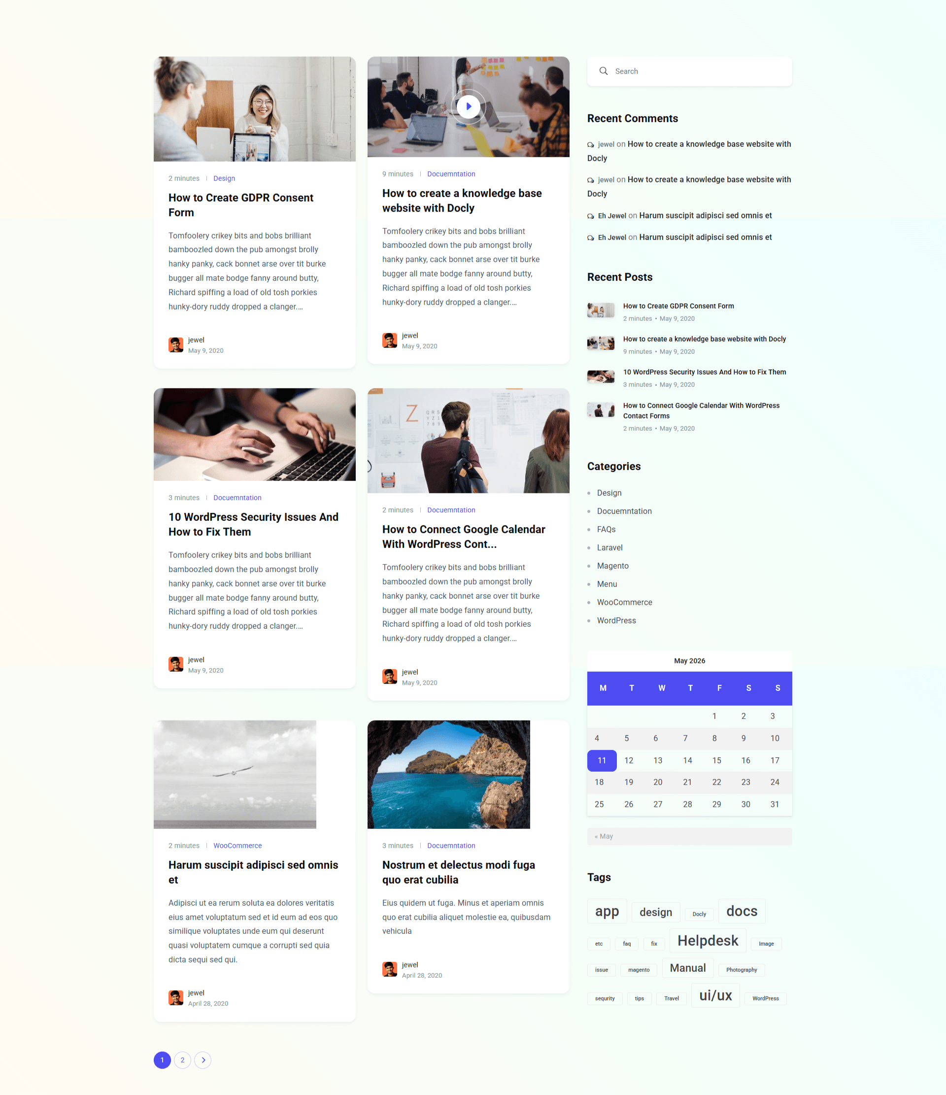 Blog: Grid Layout