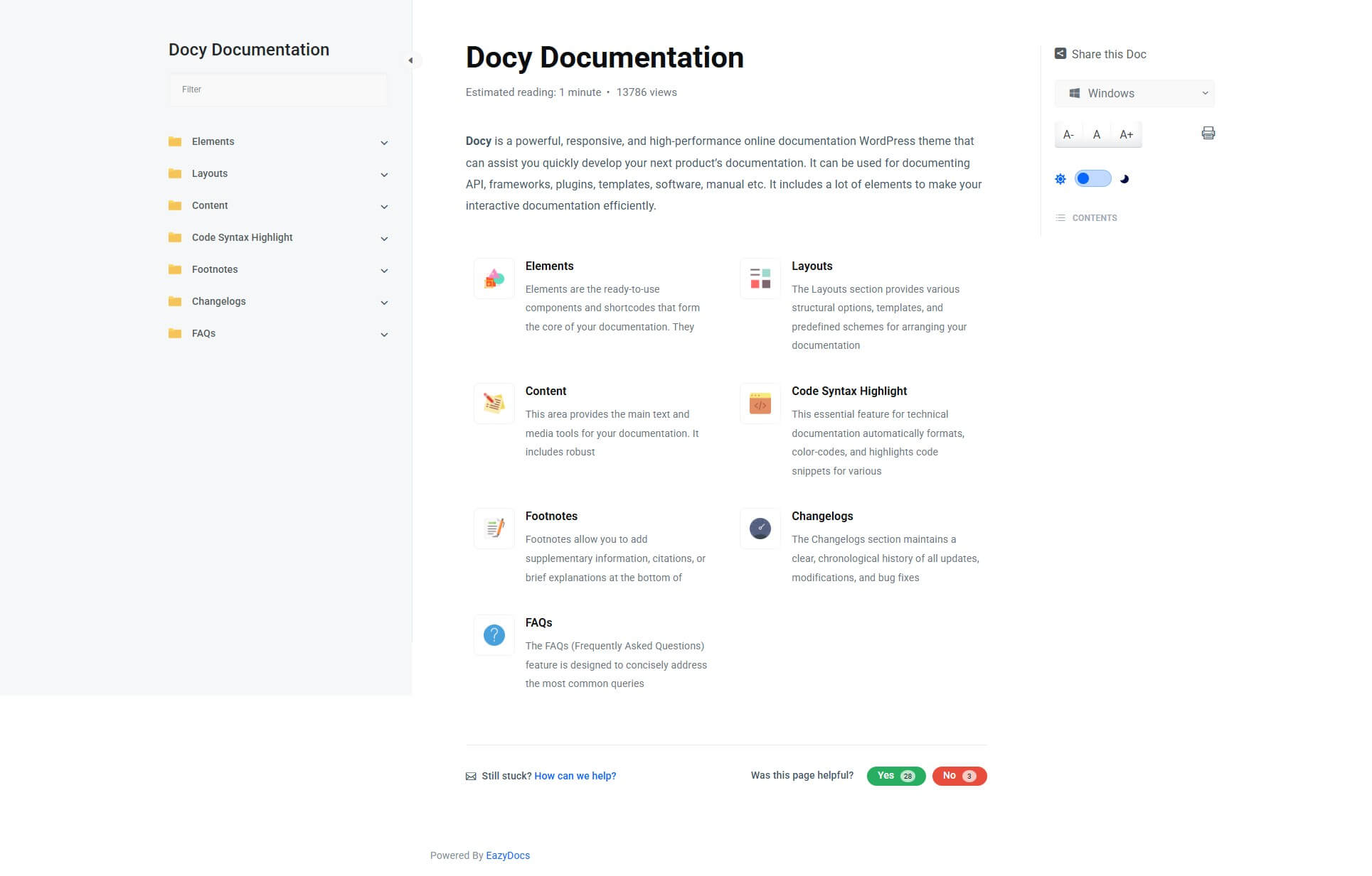 Documentation Article