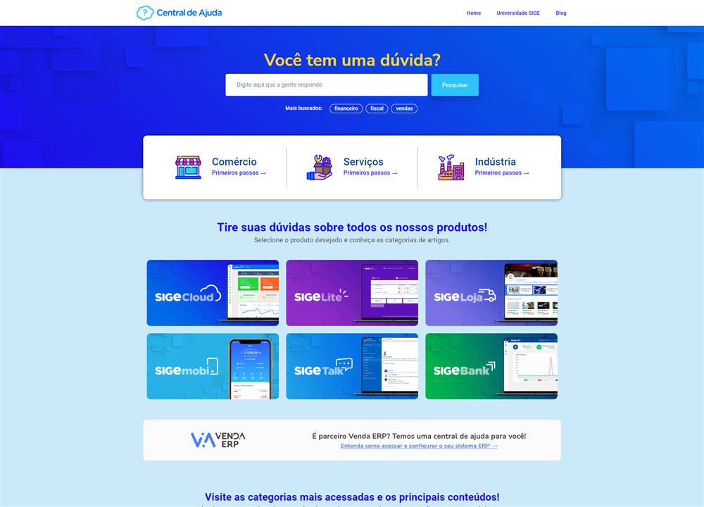 SIGE Cloud help center built with Docy